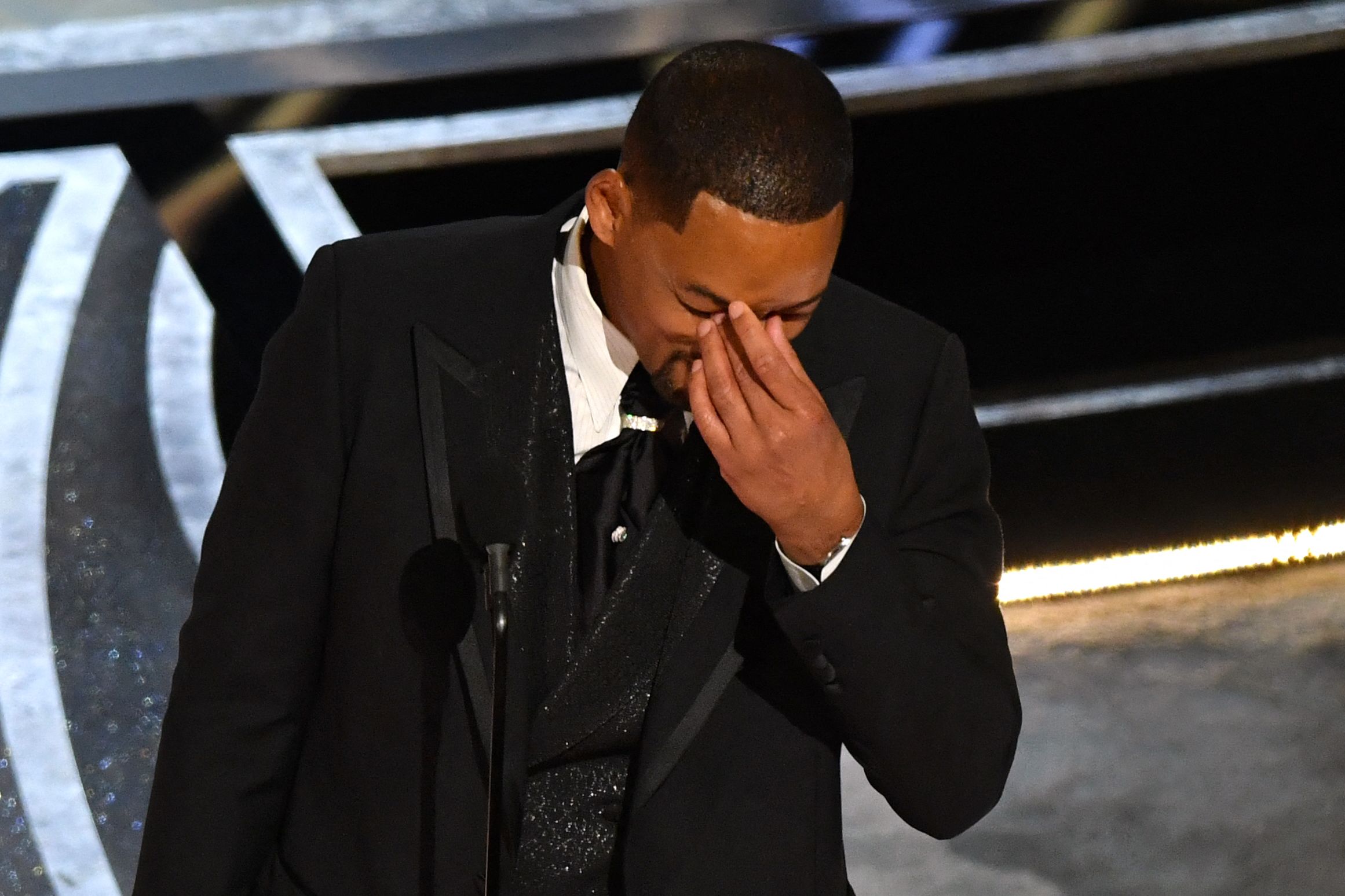 (FILES) In this file photo taken on March 27, 2022 US actor Will Smith accepts the award for Best Actor in a Leading Role for 