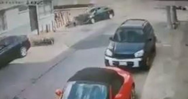 GRABAN ACCIDENTE EN LA ZONA 1 DE LA CAPITAL