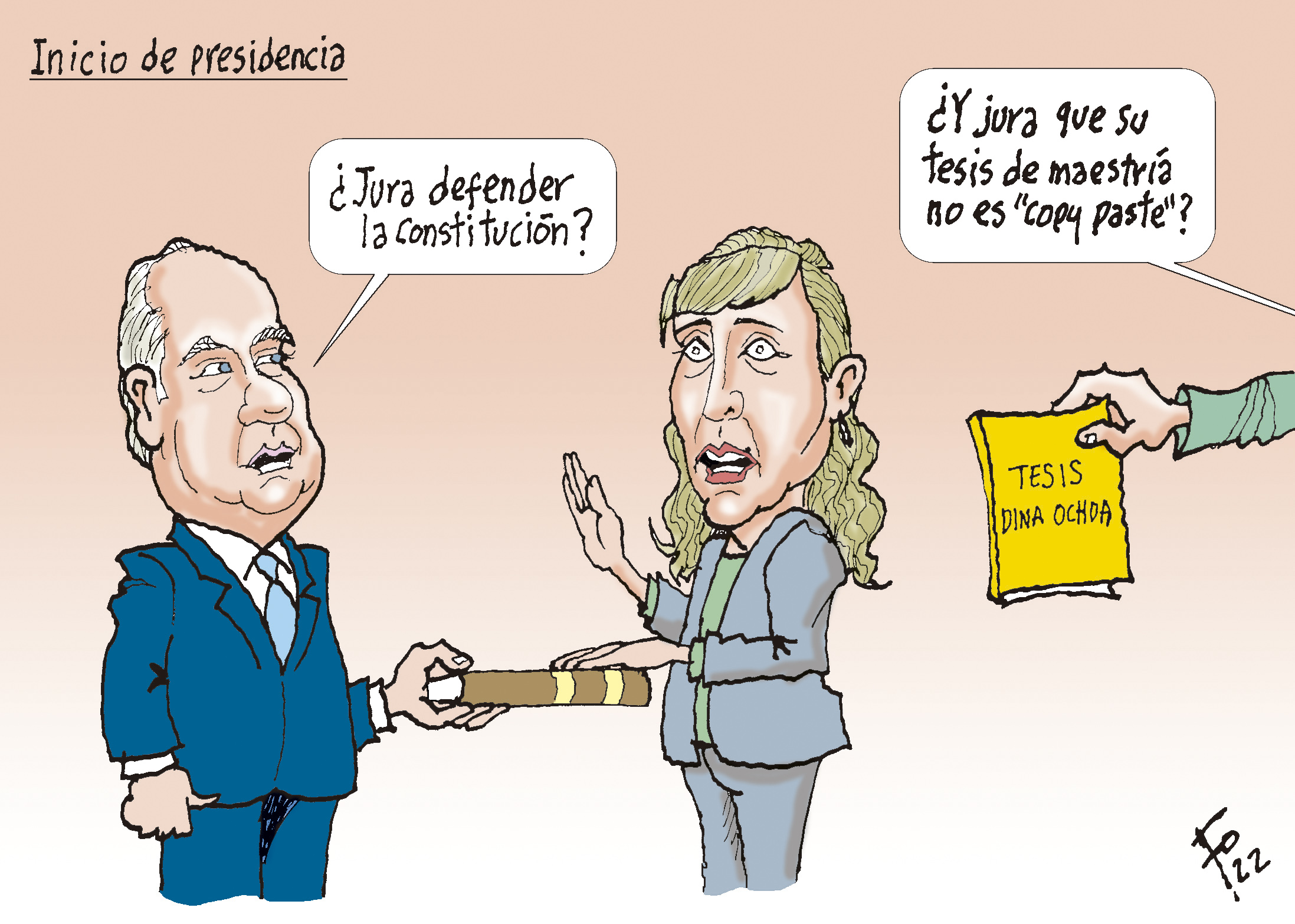 Personajes: Roberto Molina Barreto y Dina Ochoa.