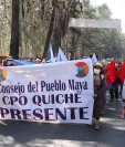 Protesta que se realizó en Quiché, contra el alto costo de los productos de la canasta básica, los combustibles y el alto precio al pasaje del transporte urbano y extraurbano. (Foto Prensa Libre: Héctor Cordero)
