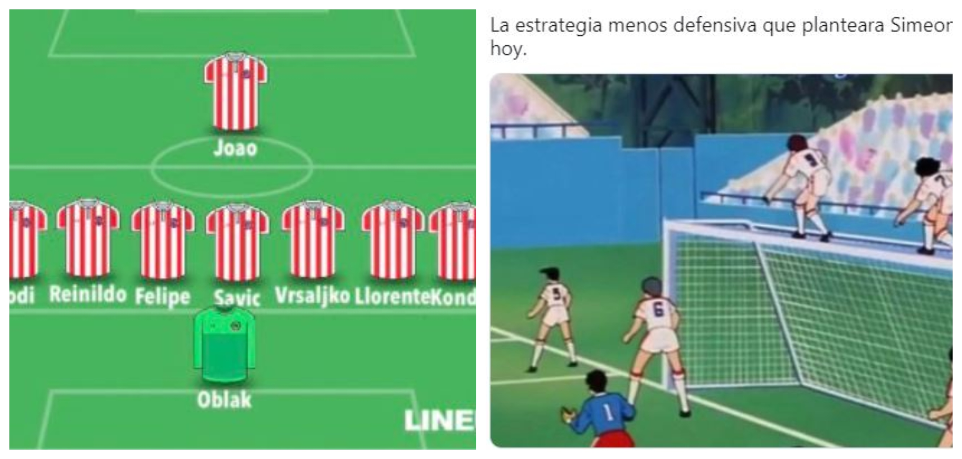 Las redes se llenaron de memes del Atlético de Madrid. (Foto Prensa Libre: Twitter)