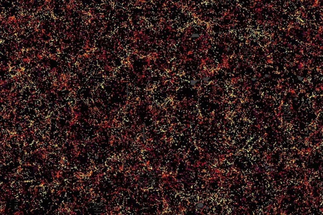 Mapa a escala utilizado para calcular la "expansión" de la energía oscura. (Foto Prensa Libre: Daniel Eisenstein y SDSS-III/La Nación)