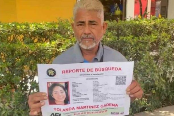 El padre de Yolanda Martínez, Gerardo Martínez, lleva más de 20 días buscando a su hija. (Foto Prensa Libre: Twitter)