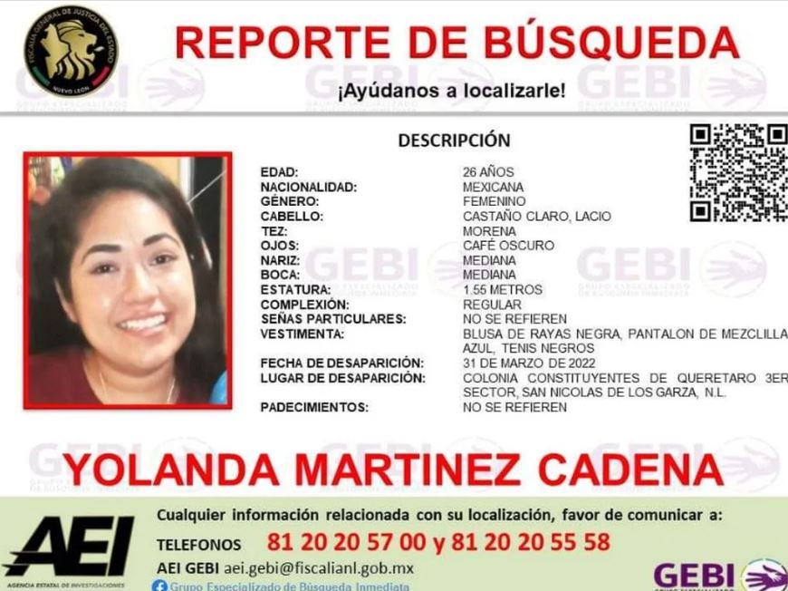 Yolanda Martínez: las últimas imágenes de la joven que desapareció después de ir a buscar trabajo en México