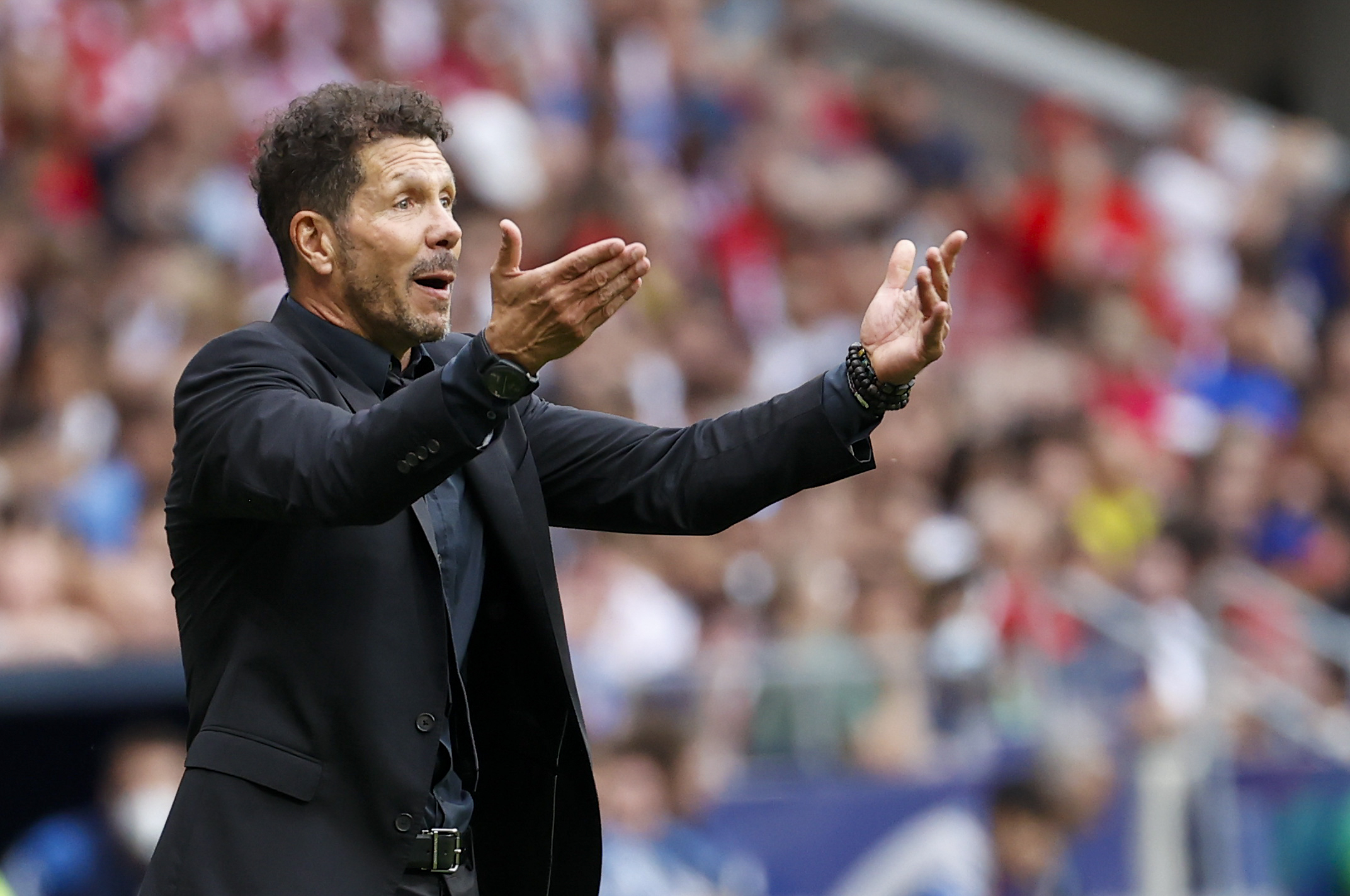 El entrenador del Atlético de Madrid, Diego Simeone habló sobre Cristiano Ronaldo. Foto Prensa Libre (EFE)