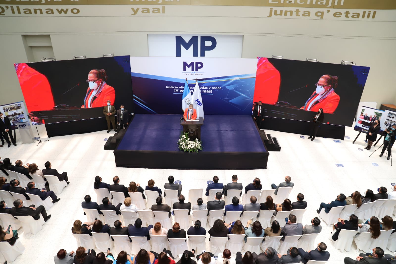 Consuelo Porras Argueta fue confirmada por el presidente Alejandro Giammattei para seguir cuatro años más al frente del MP. (Foto Prensa Libre: Cortesía MP)