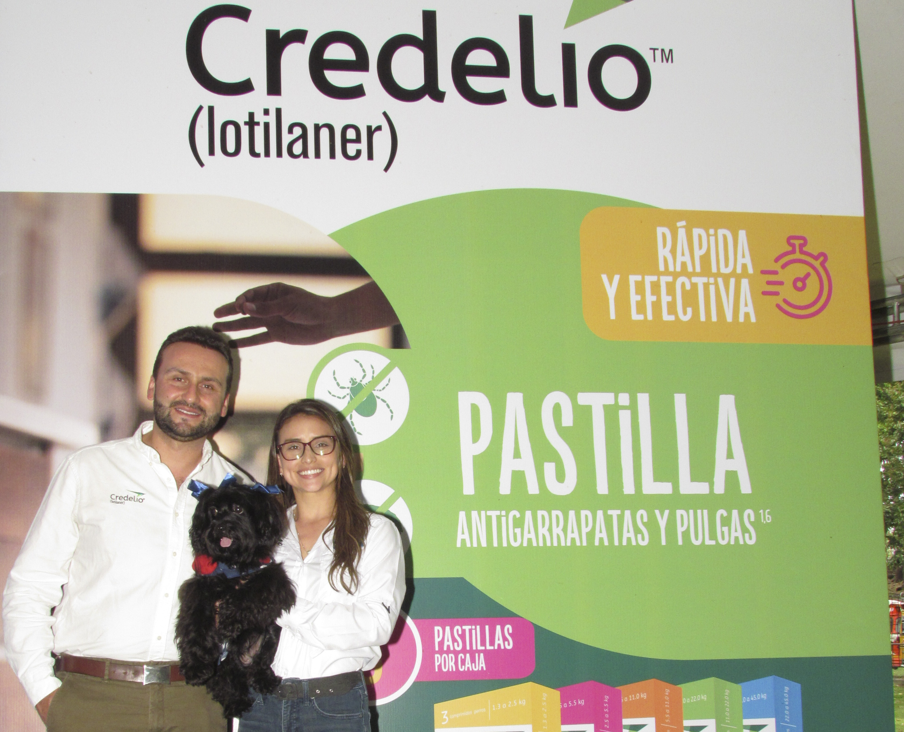 Credelio es una tableta masticable con sabor a carne que protege a los animales de pulgas y garrapatas. Foto Prensa Libre: Cortesía Gaby Santisteban.