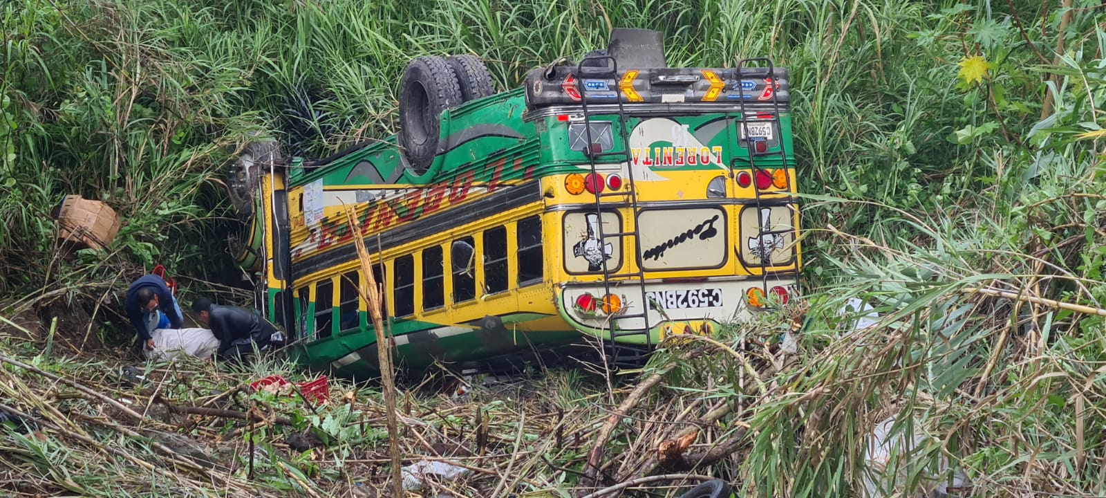 Accidente de autobús ruta a El Salvador