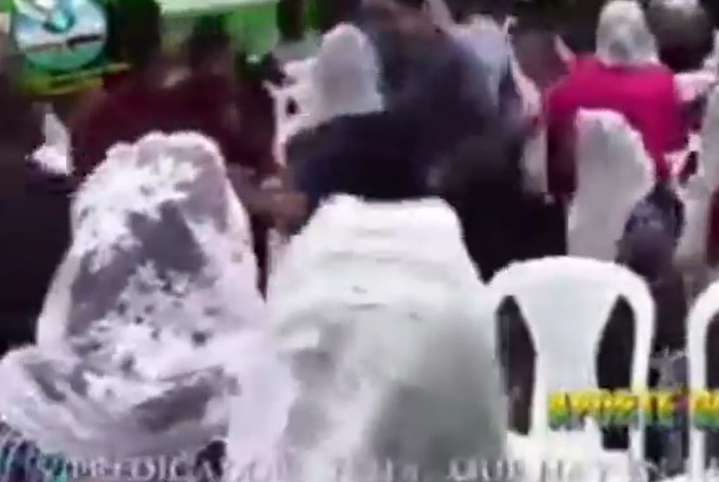 Video:  el momento en que sicarios disparan en un servicio religioso y asesinan a un agente del MP