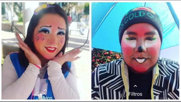 Los esposos Joselin Paola Chacón Lobos y Nelson Estiven Villatoro Escobar, quienes trabajan como payasos, están desaparecidos. (Foto Prensa Libre: Tomadas del Facebook de Chistosita Lunita)