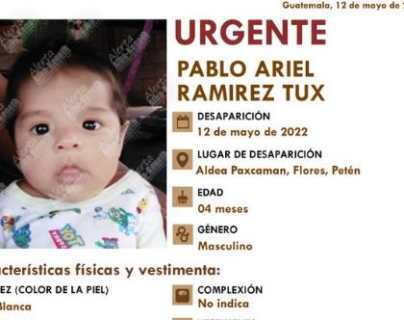 Pobladores buscan a bebé de 4 meses que desapareció misteriosamente de una hamaca