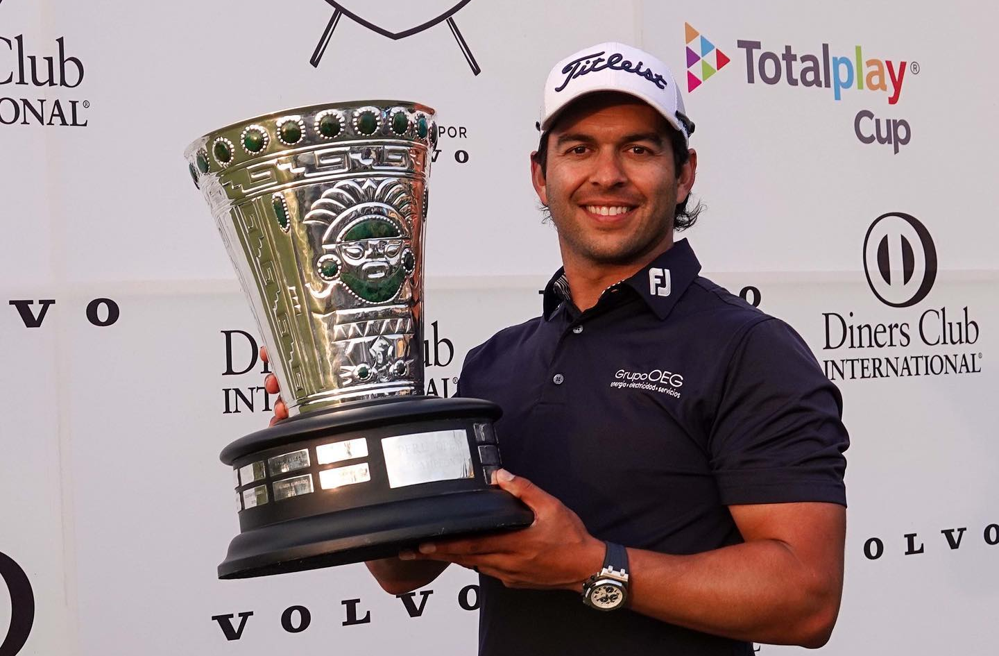 José Toledo hizo 6-bajo par 30 en los primeros nueve hoyos y ganar en un torneo en celebrado en Perú. . Foto Prensa Libre (PGA TOUR)