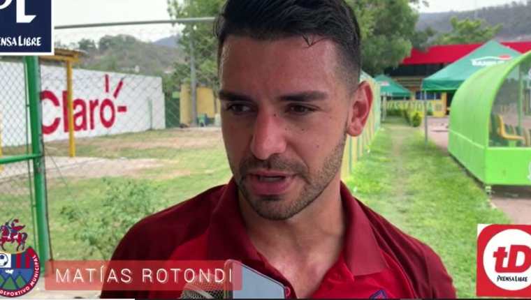 Matías Rotondi, jugador de Municipal. (Foto Prensa Libre: Captura video)