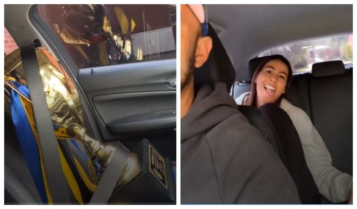 La Copa de copiloto y la esposa atrás: el ‘Moyo’ Contreras comparte divertido video y sigue festejando el título 31 de los cremas