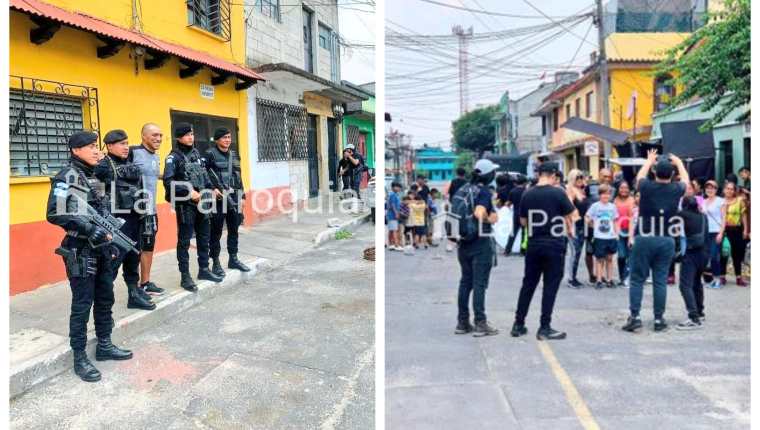 Juan Carlos Plata visitó el Barrio San Antonio, zona 6, donde se graba la película sobre su vida. (Fotos La Parroquia).
