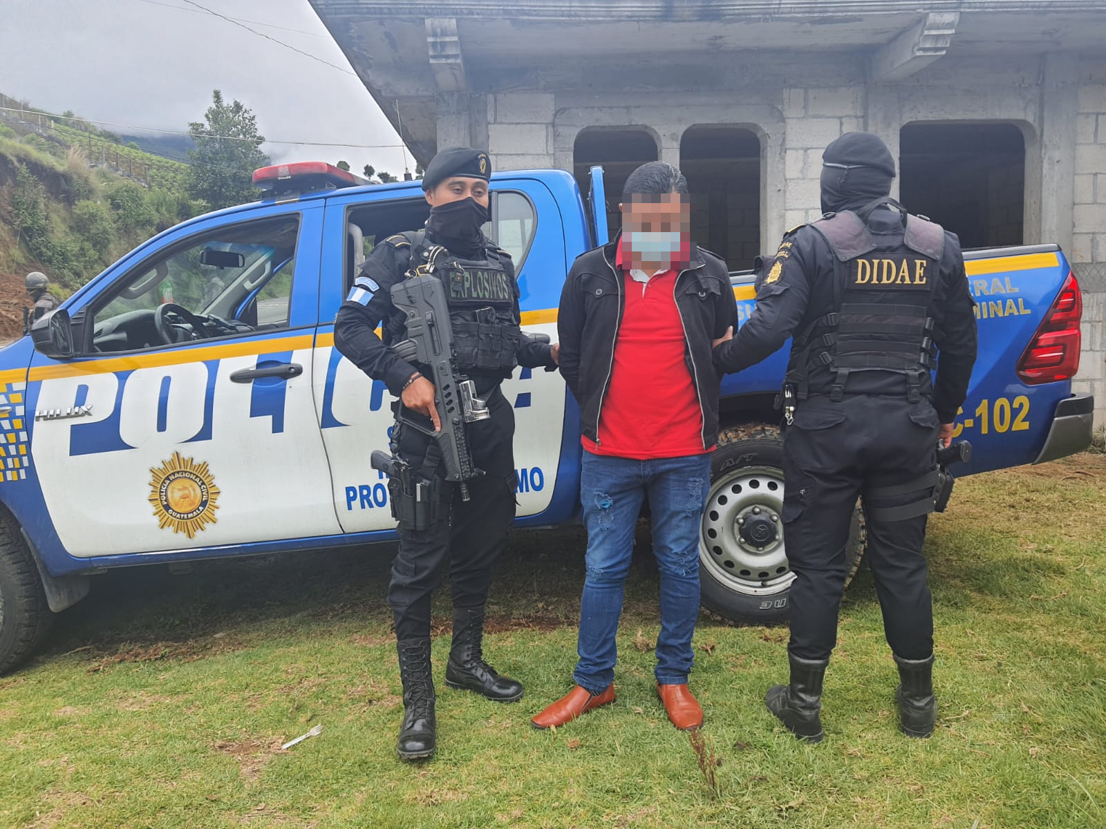 Elpidio Agustín Velásquez Morales fue capturado en un puesto de registro en el caserío Villa Nueva, Ixchiguán, San Marcos. (Foto Prensa Libre: PNC)