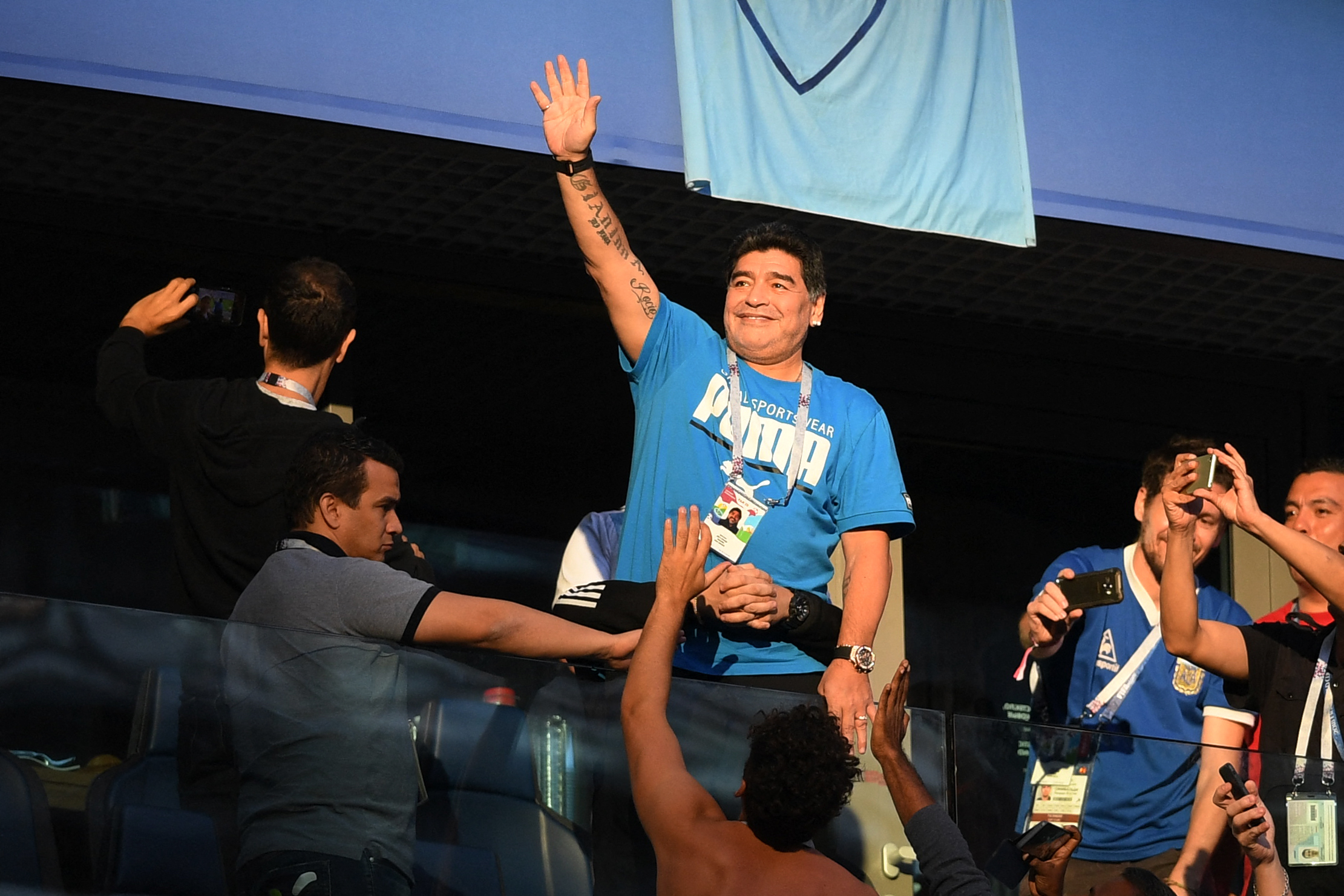 Maradona será homenajeado con un satélite. Foto Prensa Libre (AFP)