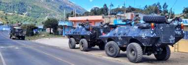 En esta foto de archivo aparecen vehículos pesados del Ejército de Guatemala durante un estado de Sitio en Ixchiguán y Tajumulco en 2017. Foto Prensa Libre: Hemeroteca PL.