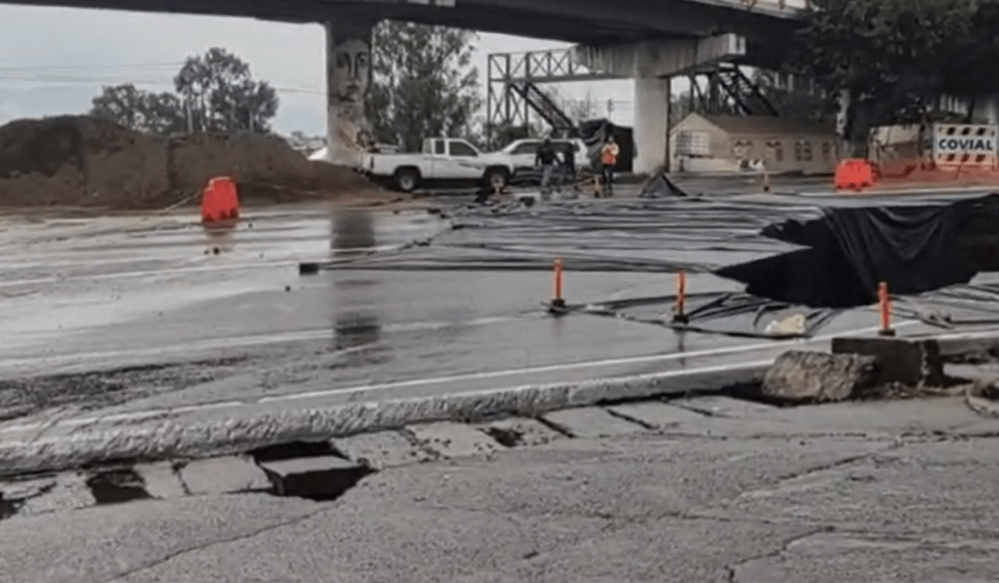 Recorrido muestra el aumento de las grietas en los alrededores del hundimiento de Villa Nueva. (Foto Prensa Libre: Captura de video)