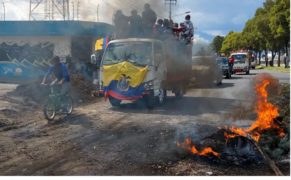 Protestas en Ecuador. (Foto: AFP)