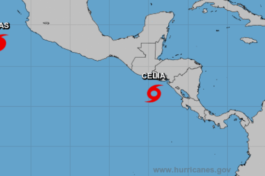 Lluvias continuarán: Depresión tropical Tres-E se fortalece a tormenta tropical Celia y así se acerca a Guatemala