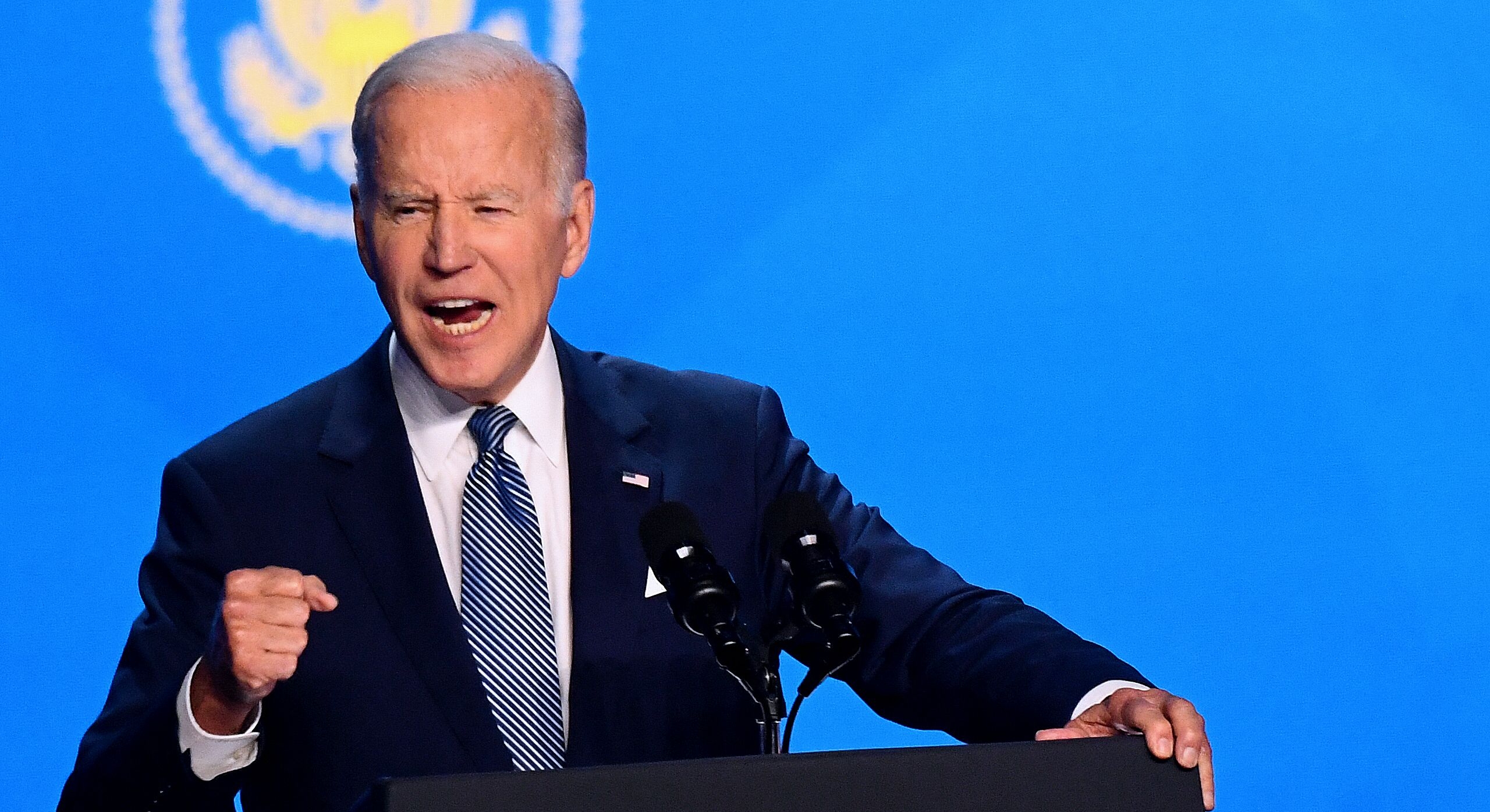 Joe Biden, presidente de EE. UU., durante la inauguración de la novena Cumbre de Las Américas, en Los Ángeles, California. (Foto Prensa Libre: AFP)