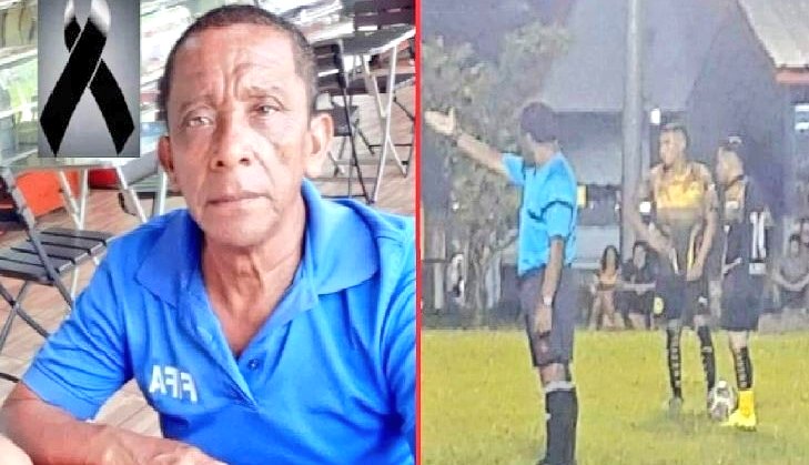 El árbitro José Arnoldo Amaya falleció después de recibir una paliza en un partido. (Foto Prensa Libre: @joseborda1)