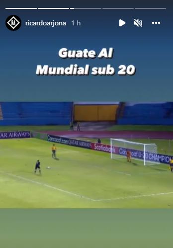 Ricardo ARjona celebra clasificación de la sub 20 de Guatemala