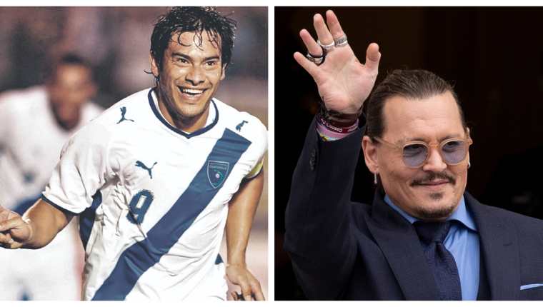 Carlos Ruiz mostró su apoyo a Johnny Depp en redes sociales. (Foto Prensa Libre: Hemeroteca PL y EFE)