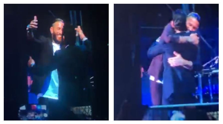 “Quiero compartir este momento con un hermano que nos representa a todos”: Marc Anthony invita al escenario a Sergio Ramos durante un concierto en España