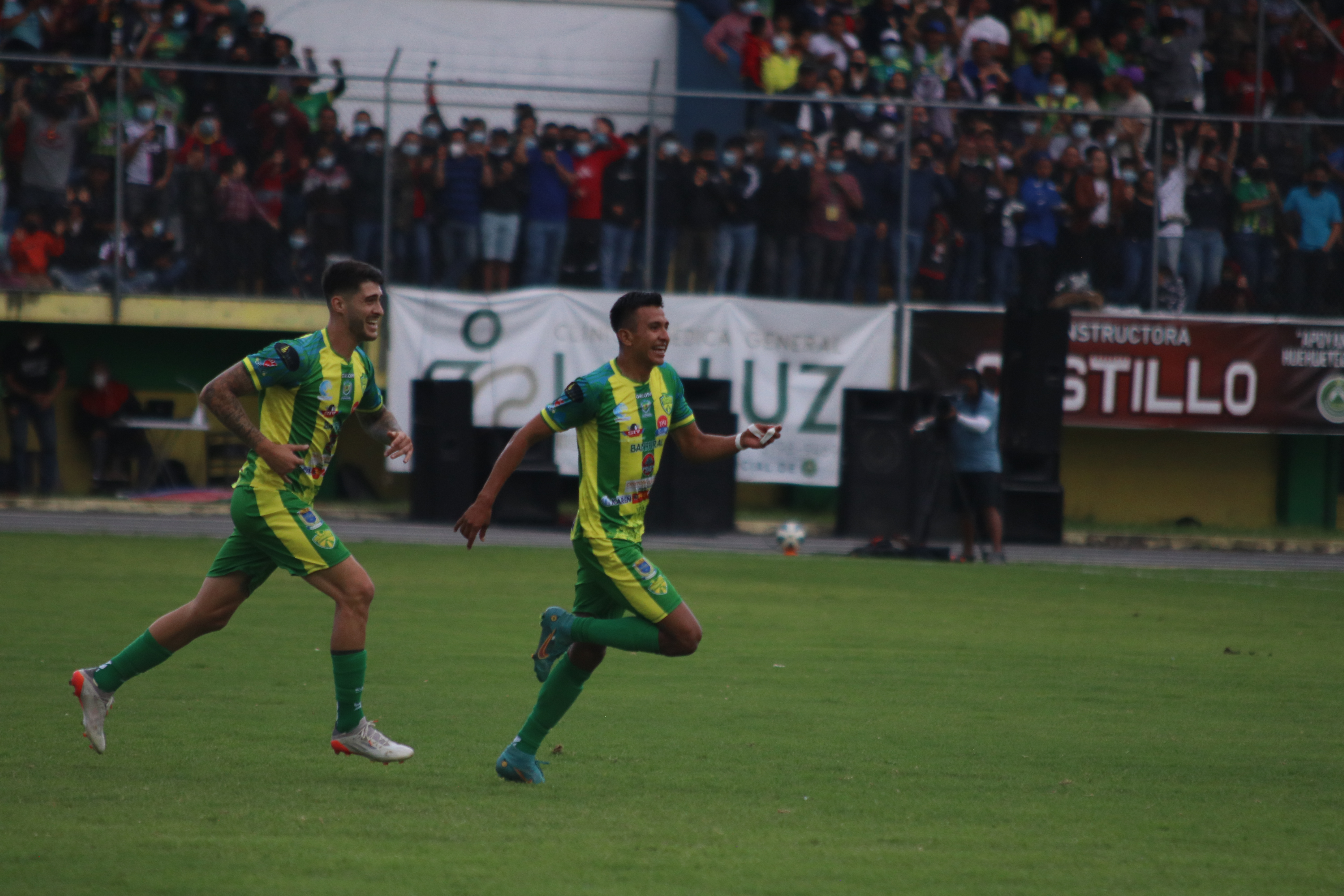 Xinabajul Huehue ganó su primer partido en Liga Nacional ante Comunicaciones. Foto Prensa Libre (Mike Castillo)