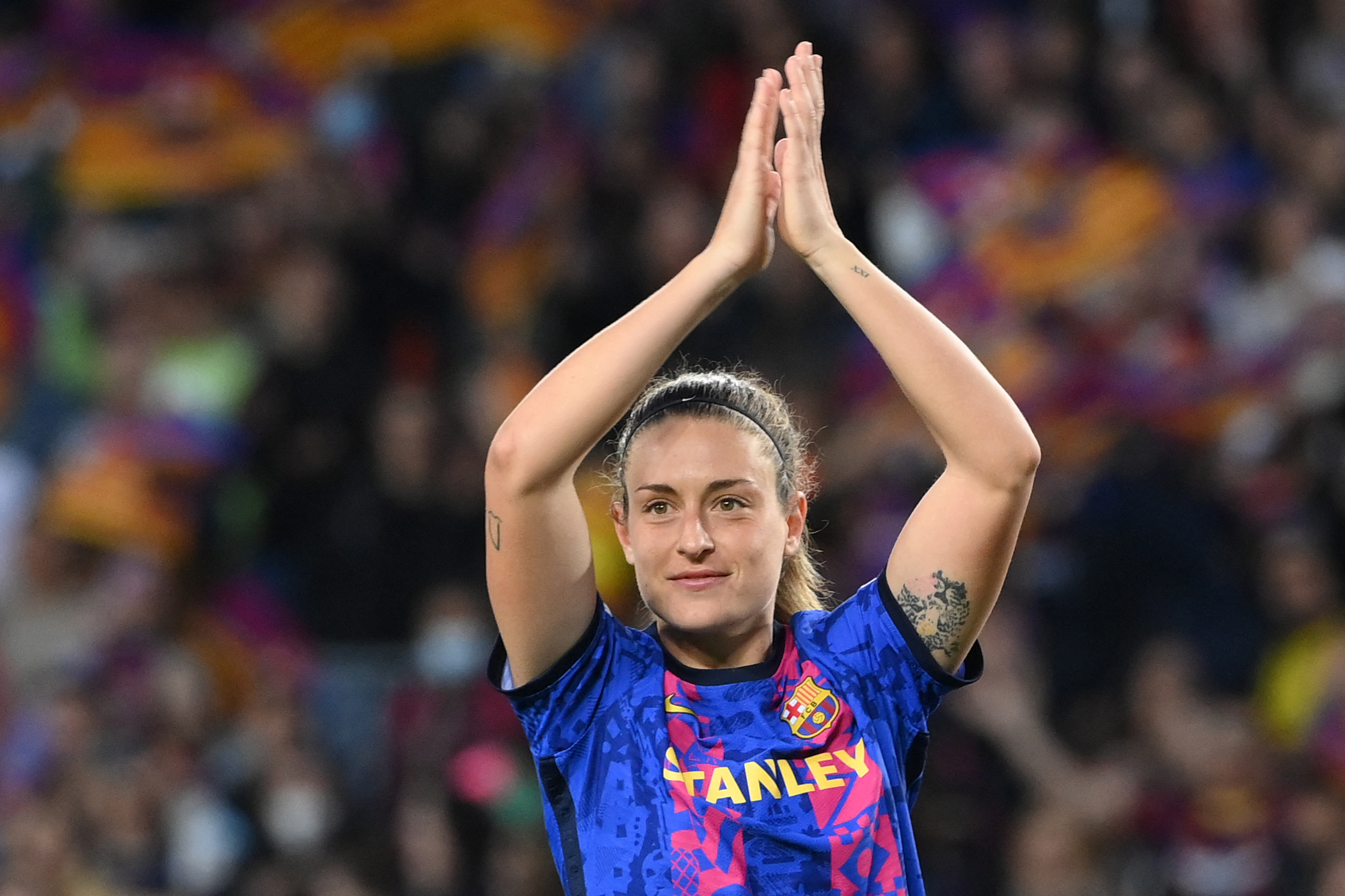 Alexia Putellas, jugadora del FC Barcelona y la selección española. (Foto Prensa Libre: AFP)