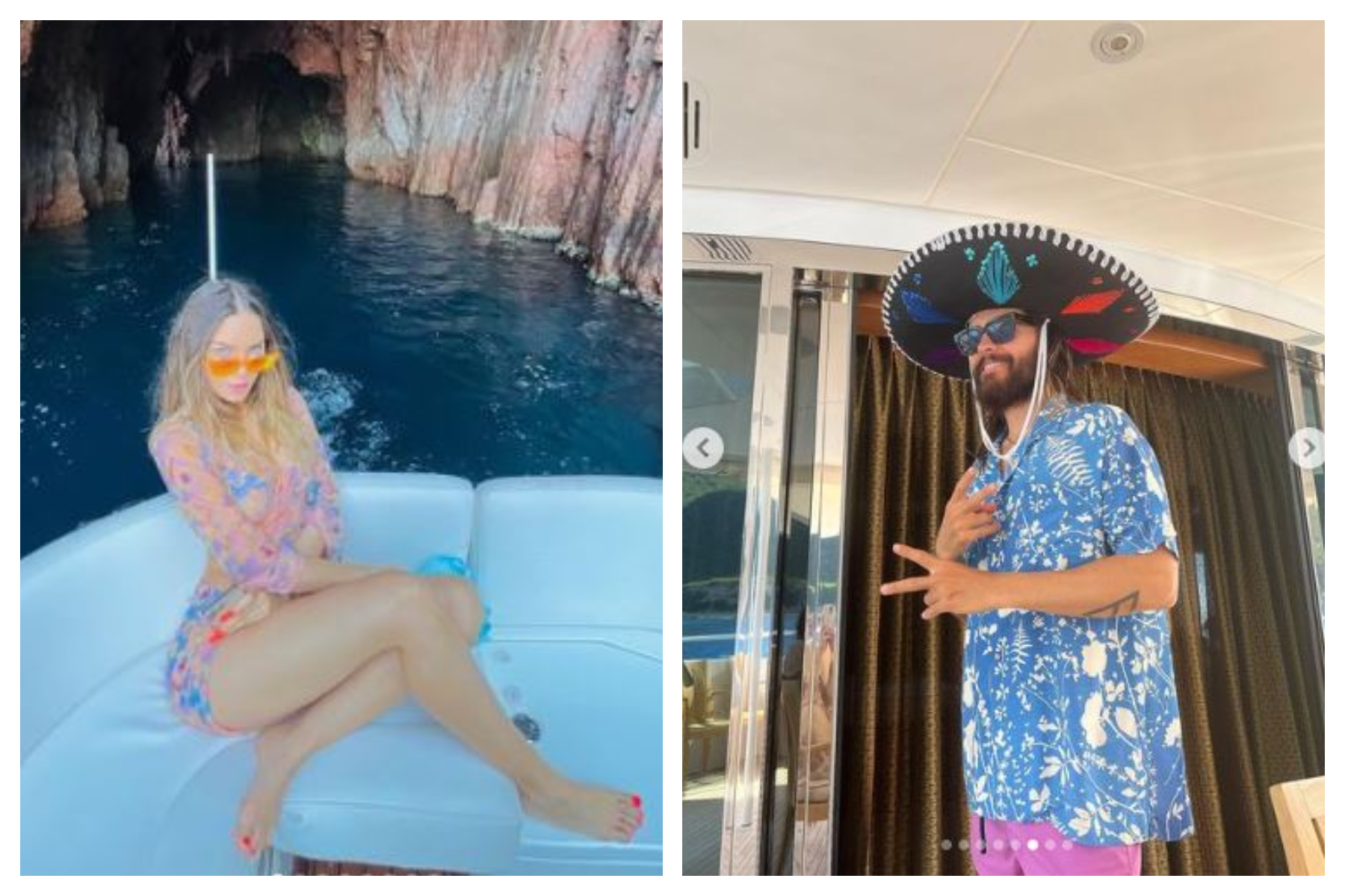 Belida y Jared Leto estuvieron juntos en una de las islas de Italia, durante sus vacaciones. (Foto Prensa Libre: Instagram @belindapop).