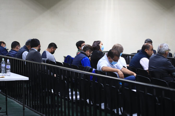 Mega sala de la Torre de Tribunales donde se llevó audiencia por el Caso La Línea este martes 5 de julio. (Foto Prensa Libre: Carlos Hernández)
