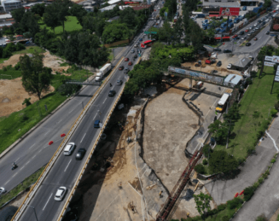 Hundimiento en Villa Nueva: prevén habilitar el paso en ruta al Pacífico y no se utilizaron puentes comprados por Q139 millones