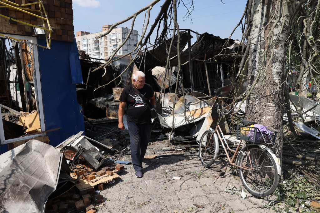Al menos 22 ataques con misiles rusos se registraron el sábado en Donetsk, según autoridades ucranianas. (Foto Prensa Libre: AFP)