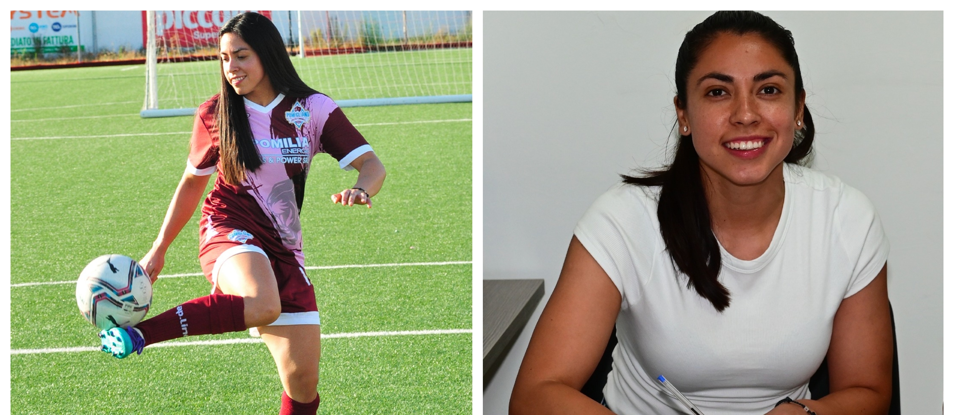 Ana Lucía Martínez fue presentada con su nuevo equipo. (Foto Prensa Libre: Facebook Pomigliano Calcio Femminile)