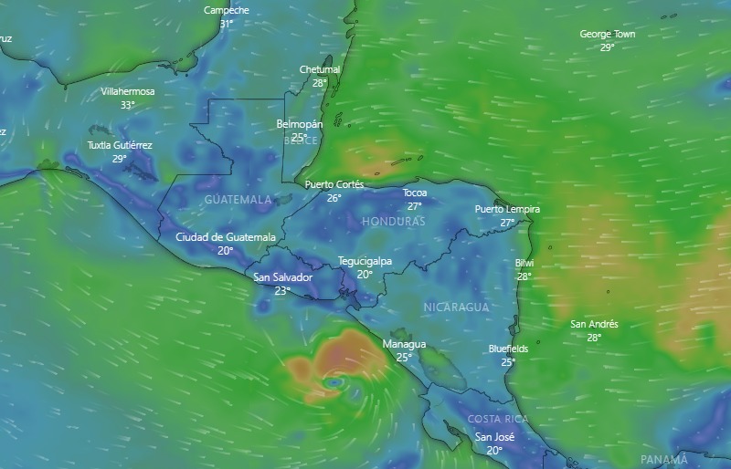 Tormenta Bonnie avanza, se acerca a las costas de Guatemala y se prevé lluvias durante las próximas 24 y 48 horas