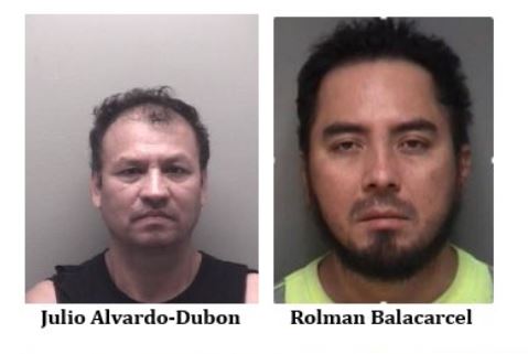 Julio Alvarado Dubón y Rolman Barcarcel, dos guatemaltecos detenidos por la Policía de Richmond, Virginia, Estados Unidos, sindicados de planificar un ataque masivo el 4 de julio. (Foto Prensa Libre: @RichmondPolice)