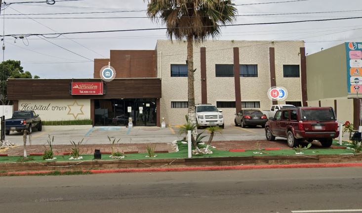Hospital Jesusalem, en Tijuana, Baja California, México, a donde había acudido María José Chacón a realizarse una operación estética. (Foto Prensa Libre: Google Maps)