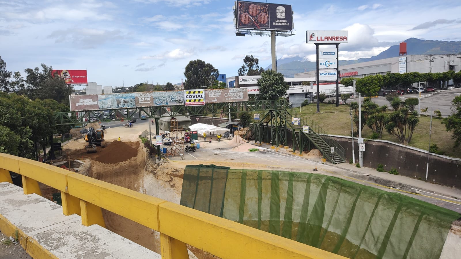 Covial colocó geomalla para prevenir más erosiones. (Foto Prensa Libre: Andrea Domínguez)