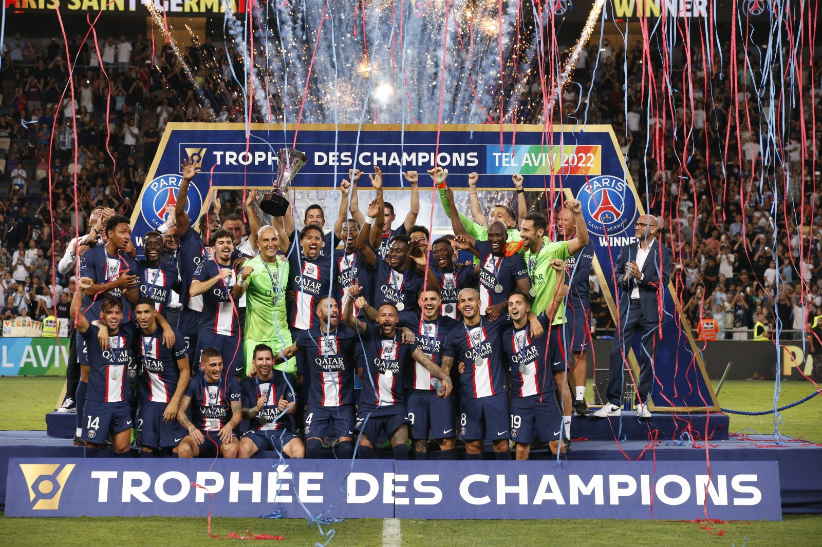 El PSG inició su temporada con el pie derecho al ganar el Trofeo de Campeones al Nantes. Foto Prensa Libre (PSG) 