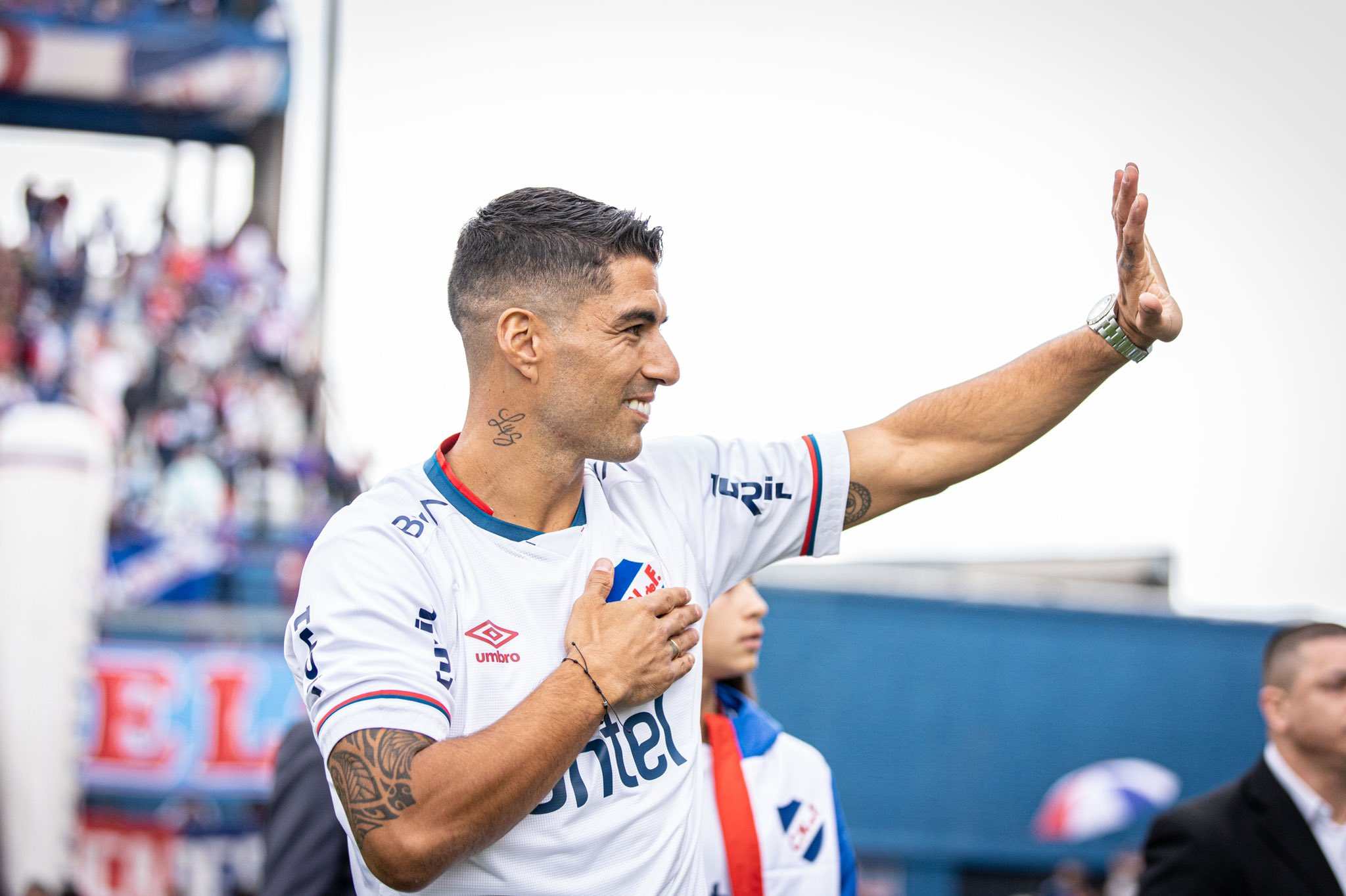 Luis Suárez fue presentado como nuevo refuerzo del Nacional. Foto Prensa Libre (Nacional) 