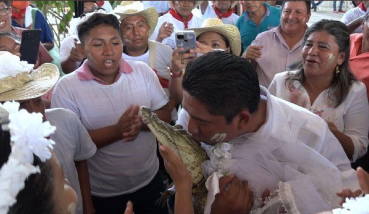 Esta es la razón por la que un alcalde de México se casa con una lagarta y hasta la viste de novia