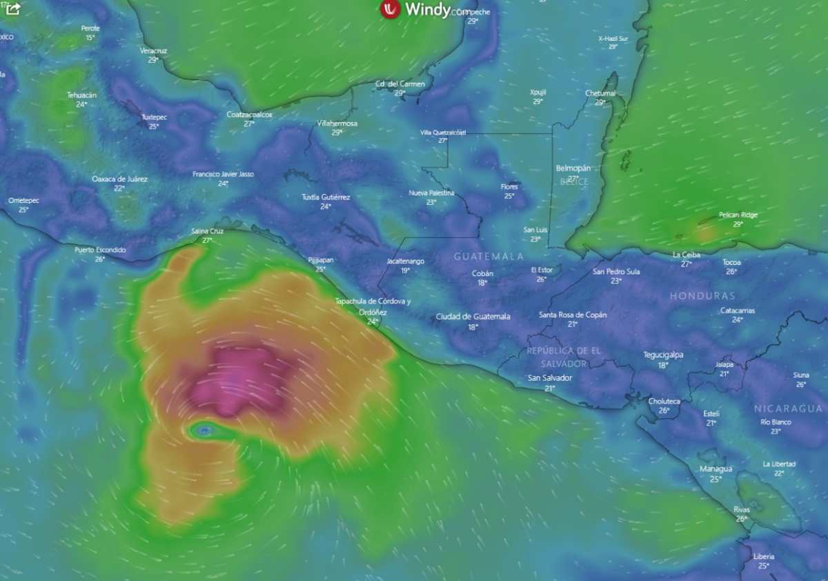 Tormenta tropical Bonnie pasa por Guatemala y sigue su curso hacia México en donde puede convertirse en un huracán