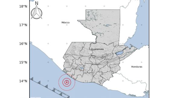 El epicentro del sismo se registró en el océano Pacífico. (Foto: Insivumeh)