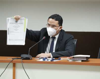 El juez Fredy Orellana durante la audiencia de primera declaración de Jose Rubén Zamora. (Foto Prensa Libre: Esbin García)