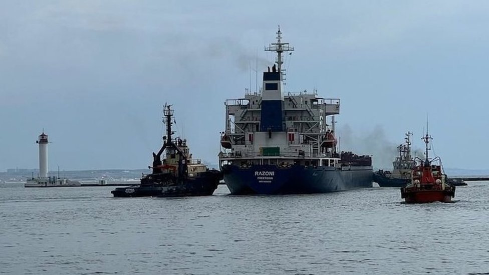 El primer buque con granos de Ucrania parte hacia Líbano tras la firma del acuerdo con Rusia