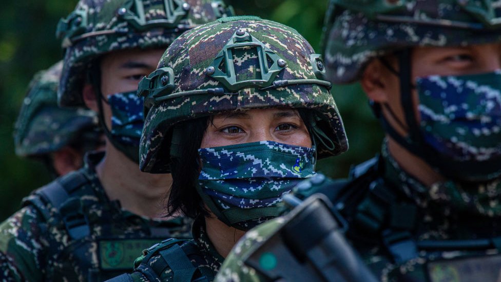 El ejército de Taiwán realiza ejercicios ante una posible invasión china de forma periódica. GETTY IMAGES