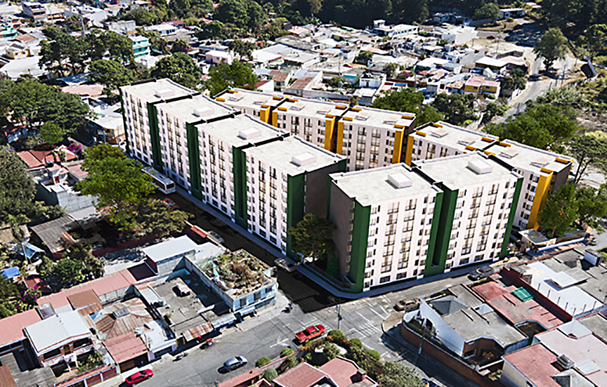 Guatemala vive una el comienzo de una época de fuerte desarrollo de la vivienda, por lo que para aprovechar ese potencial se requiere de infraestructura estratégica que permita la creación de urbes sostenibles y adecuadas. (Foto Prensa Libre: Cortesía Torres Villa Luz).